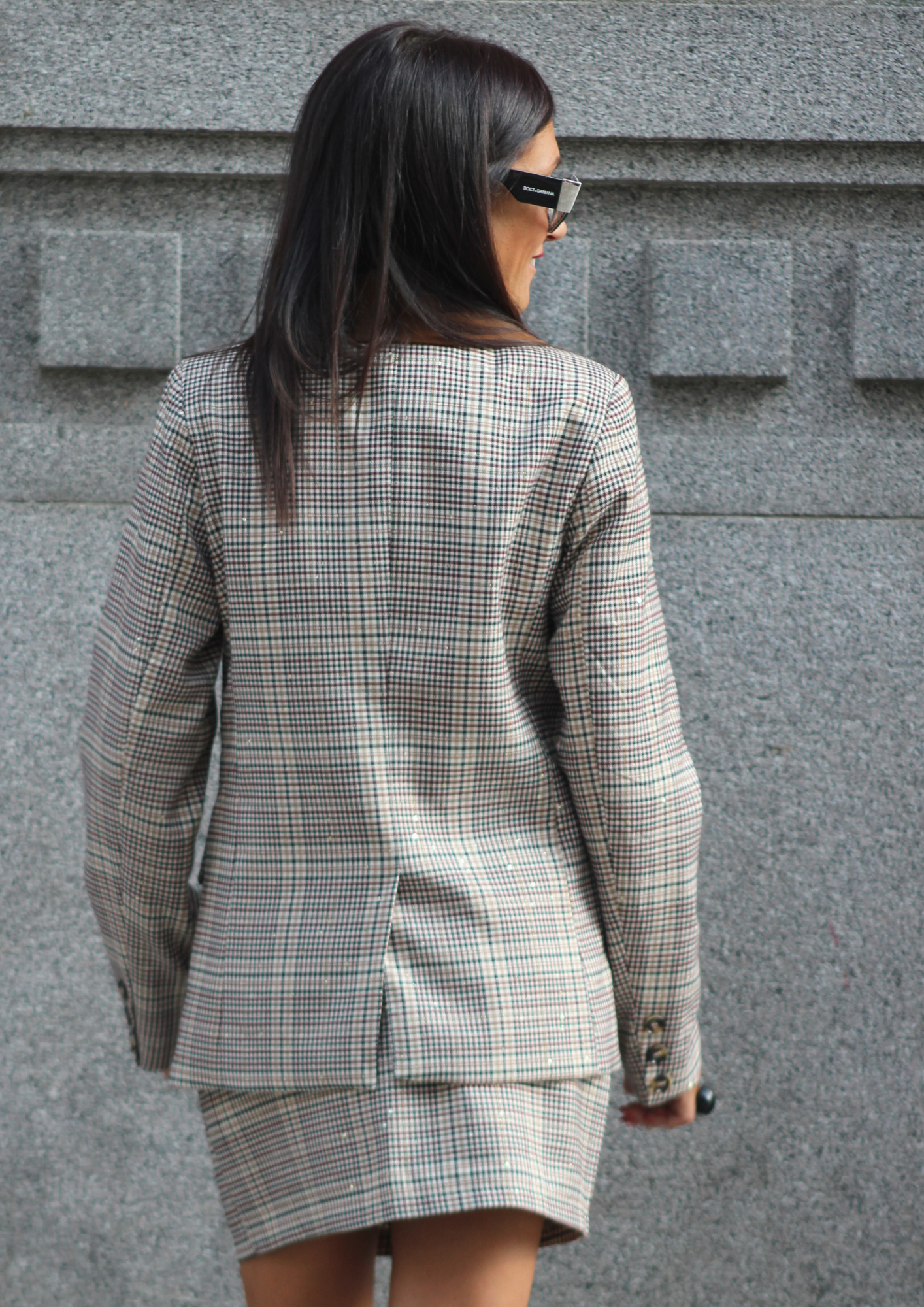 Giacca collo lancia check