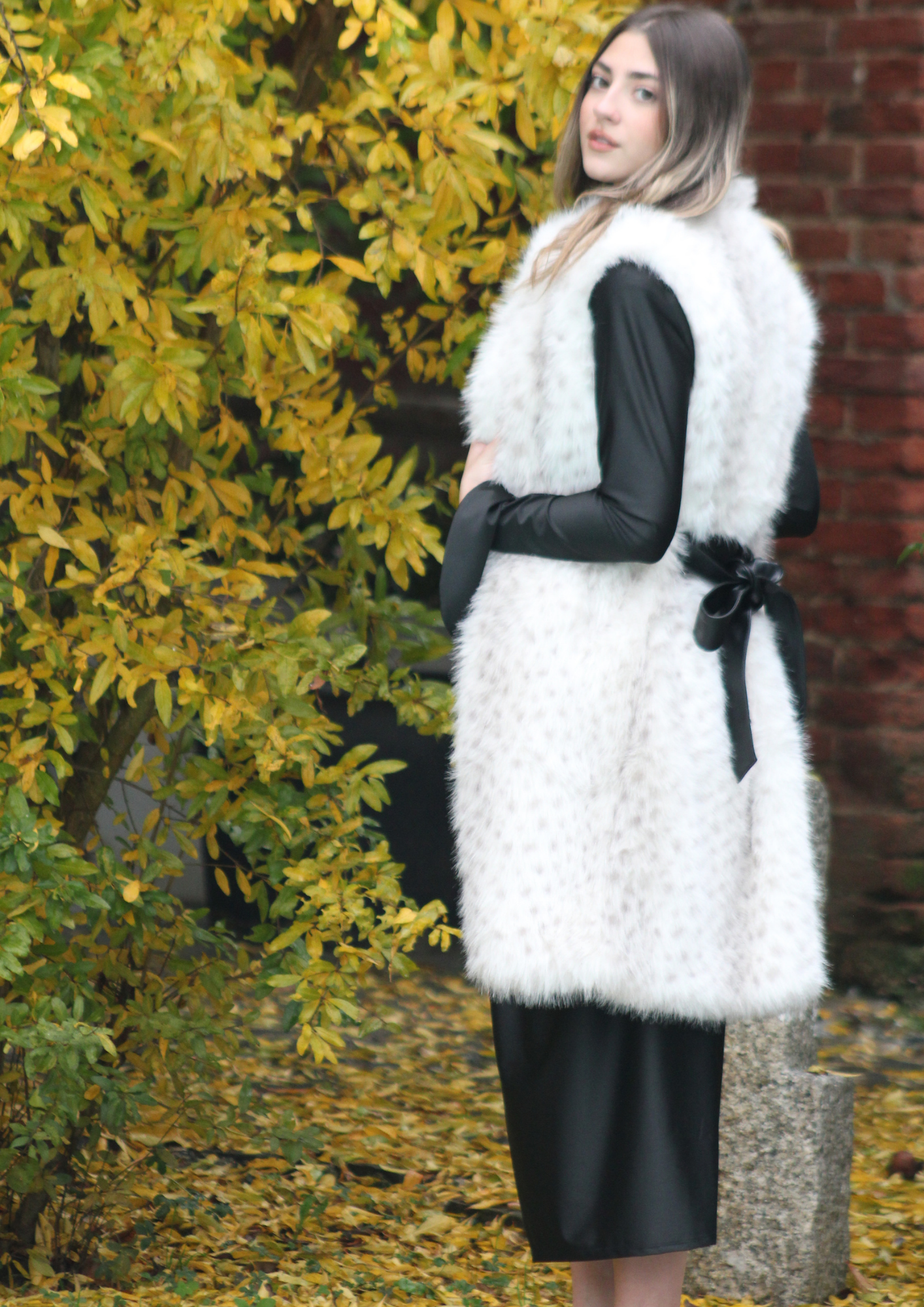 Gilet lince ecopelliccia