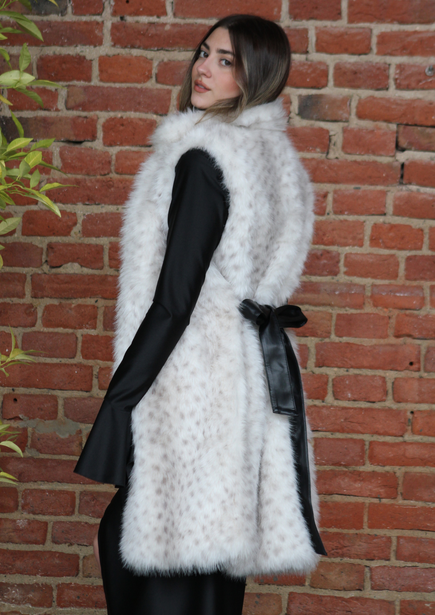 Gilet lince ecopelliccia