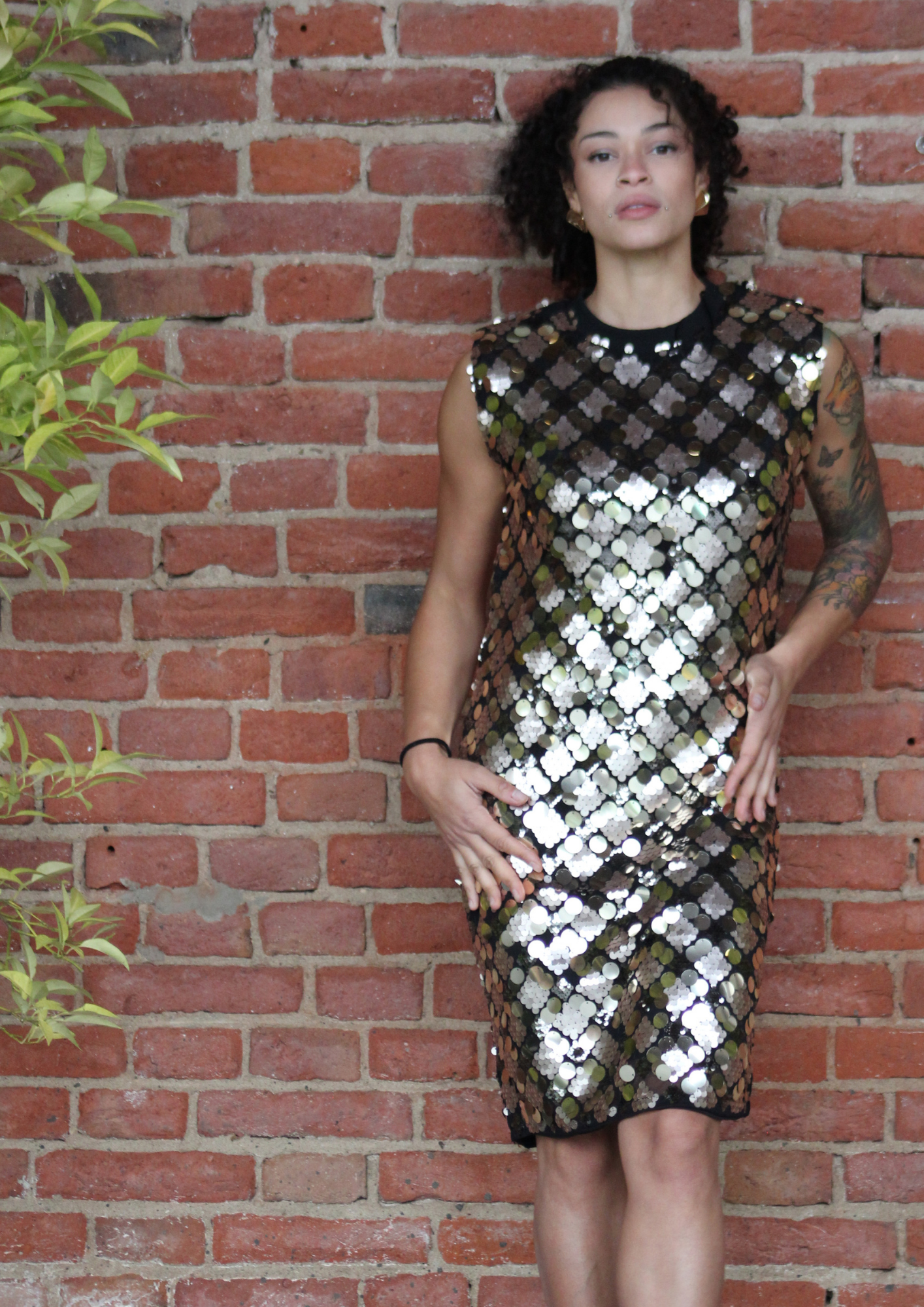 Abito paillettes oro