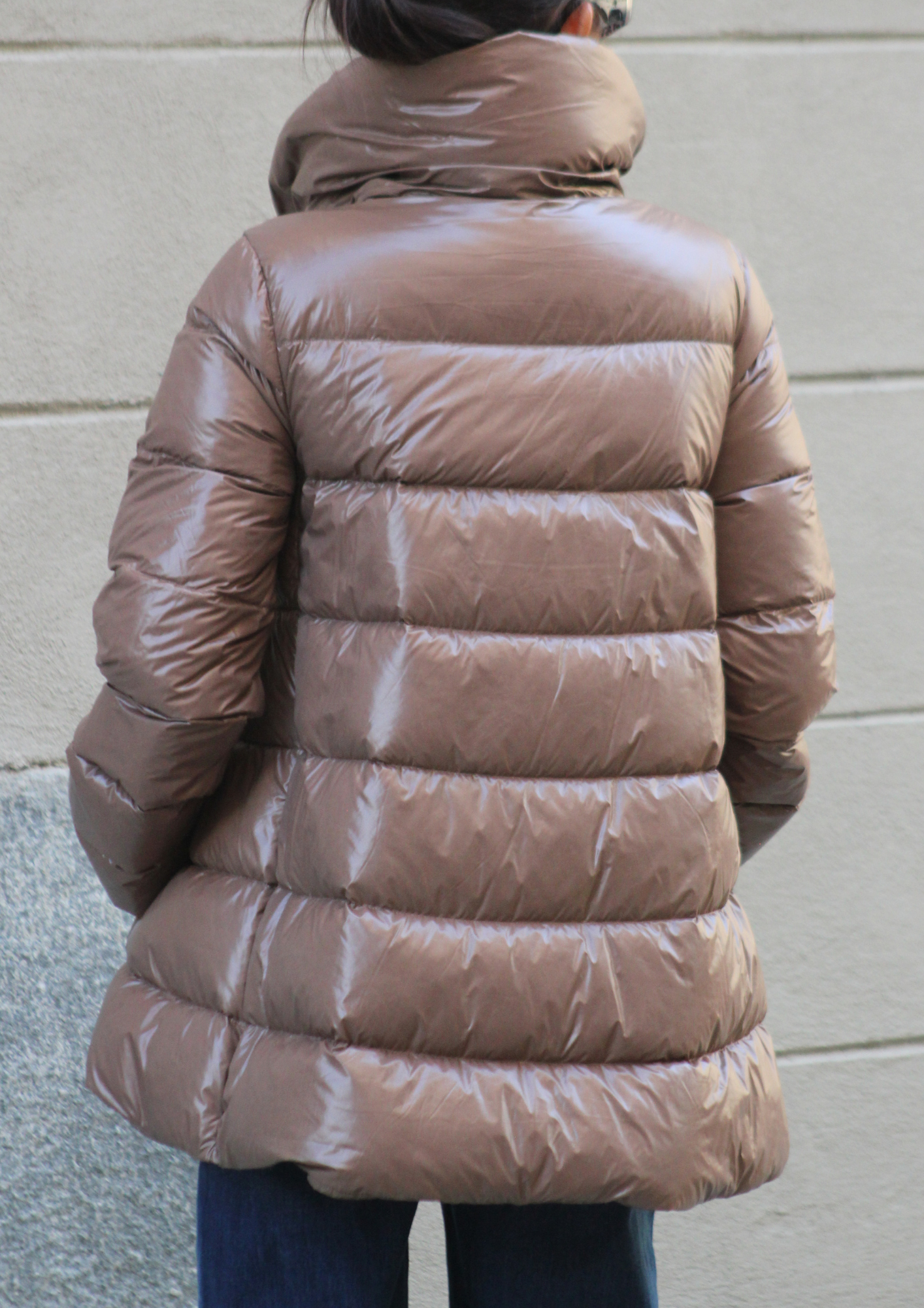 Piumino gianduia flair lucido