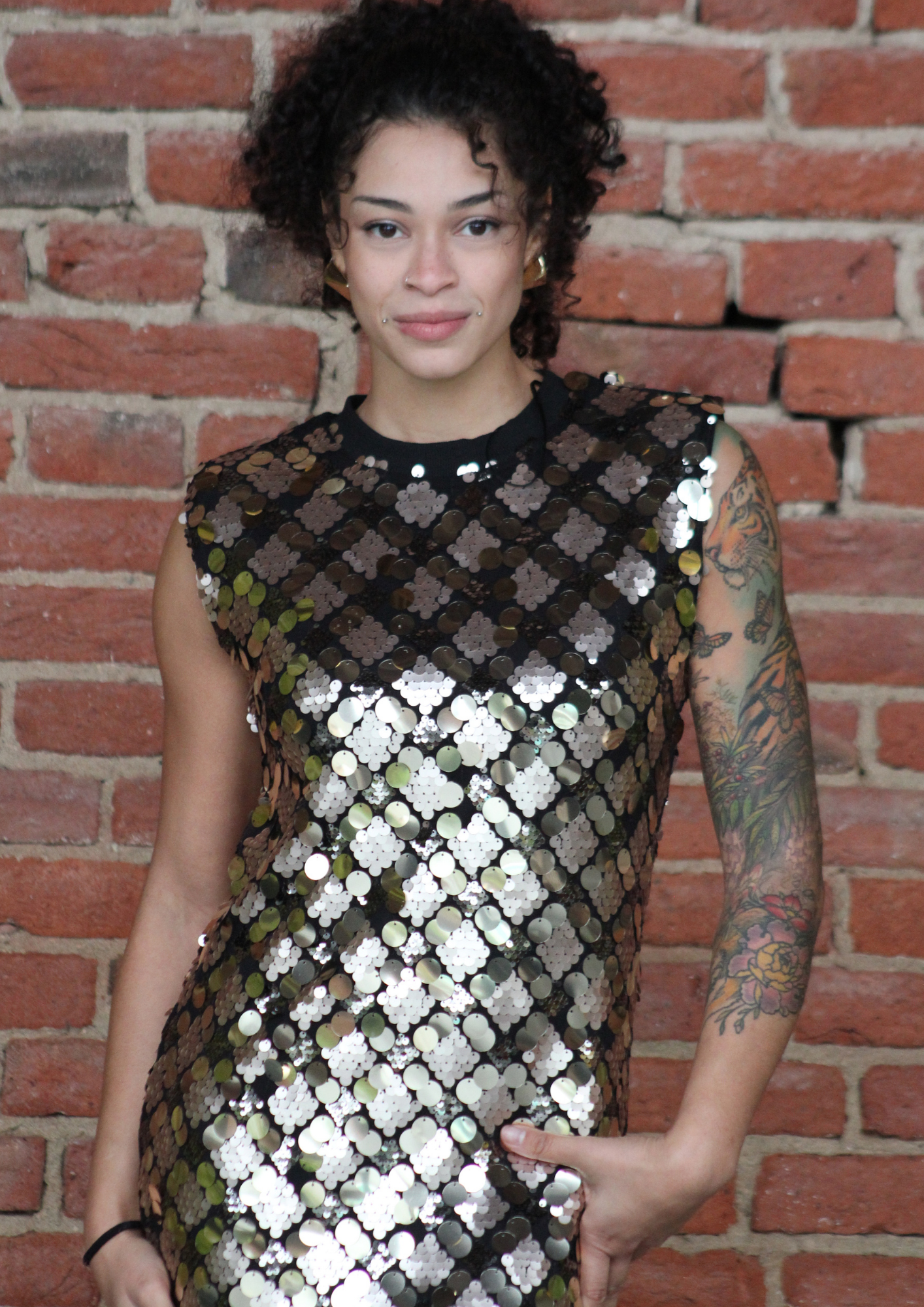 Abito paillettes oro