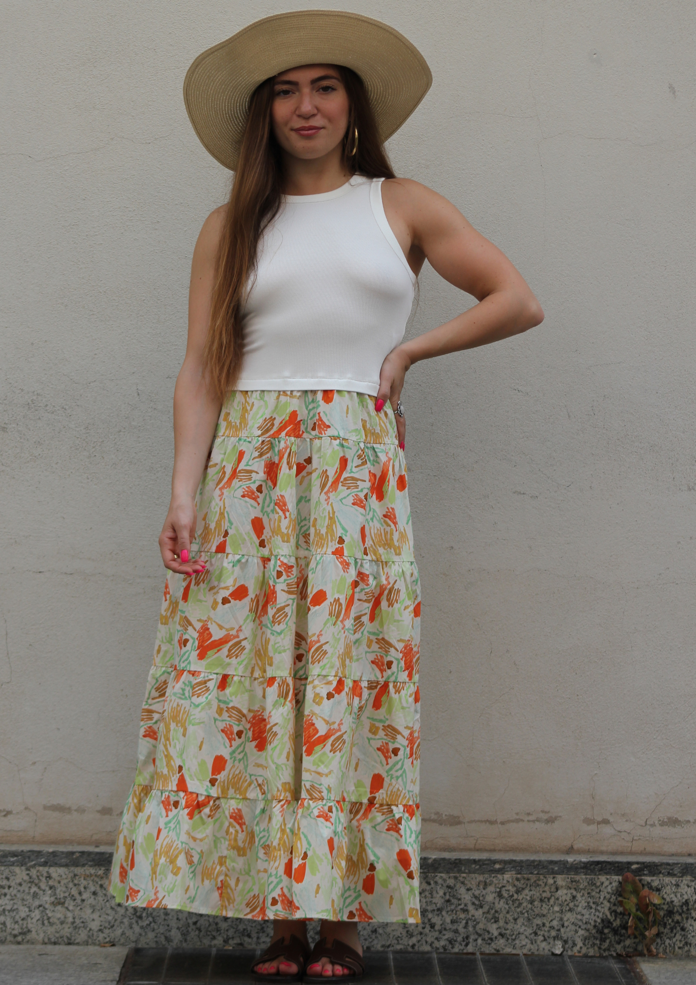 T-SHIRT DRESS WITH FLORAL PRINT