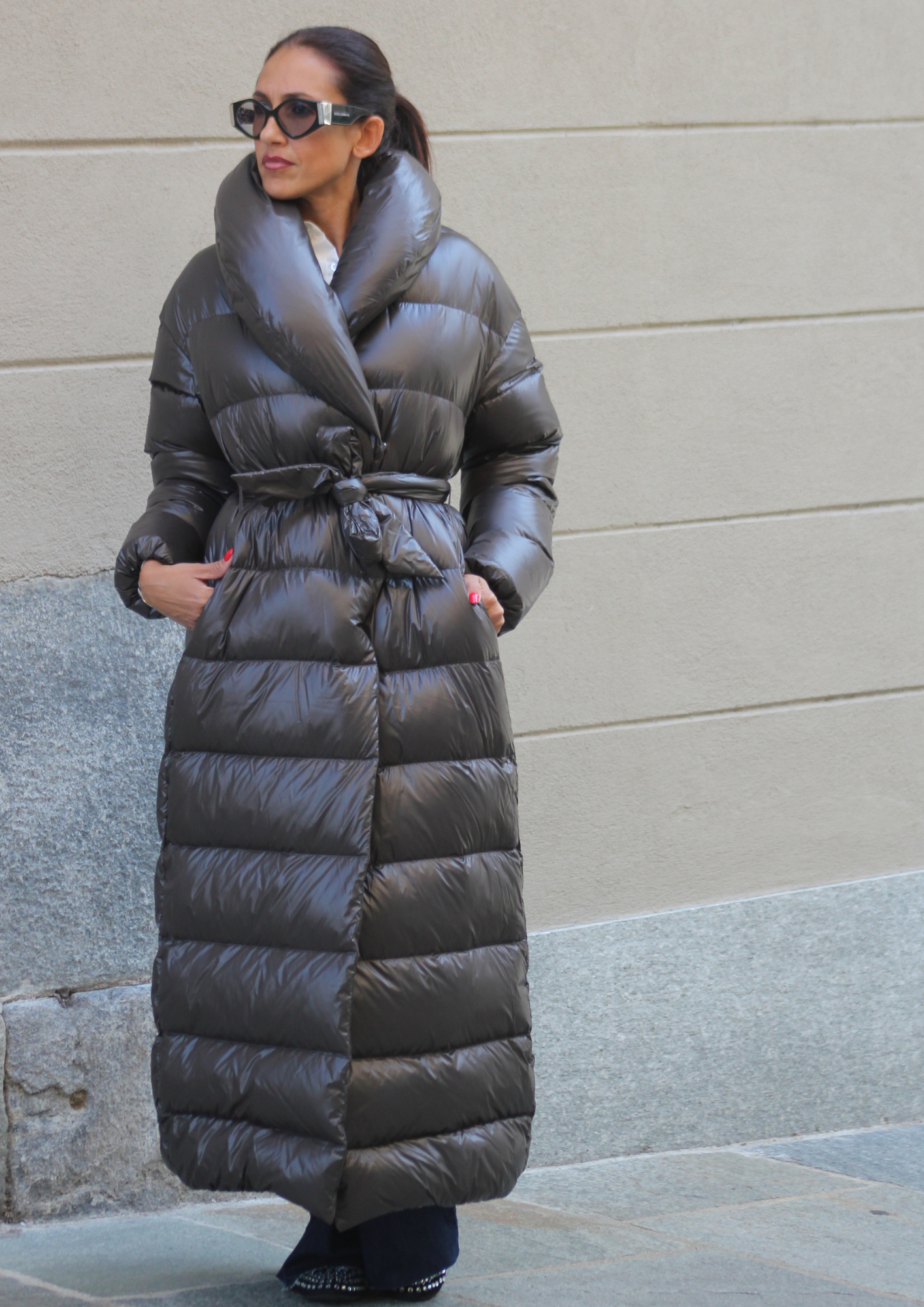 Piumino lungo vestaglia