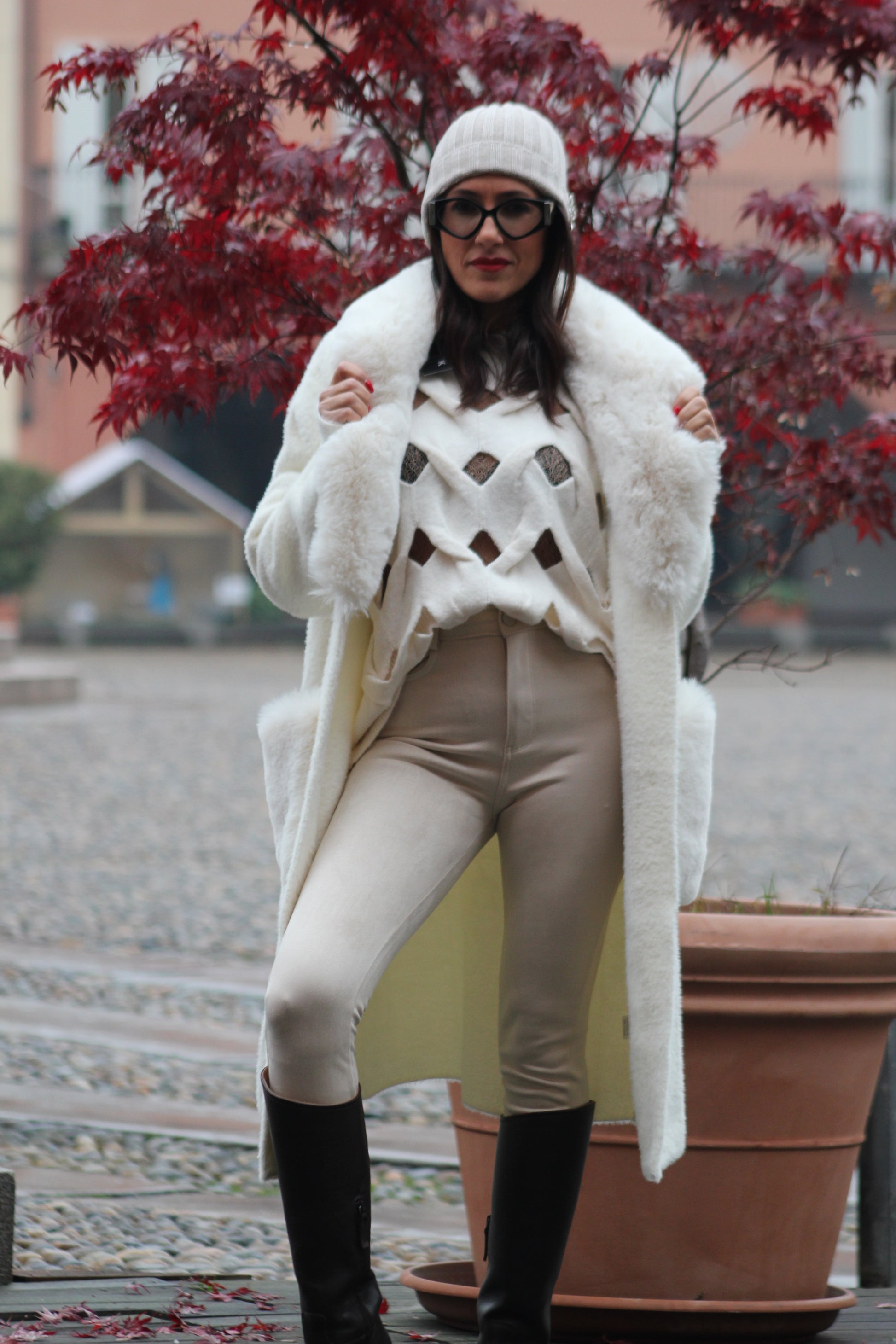 Pantalone scamosciato